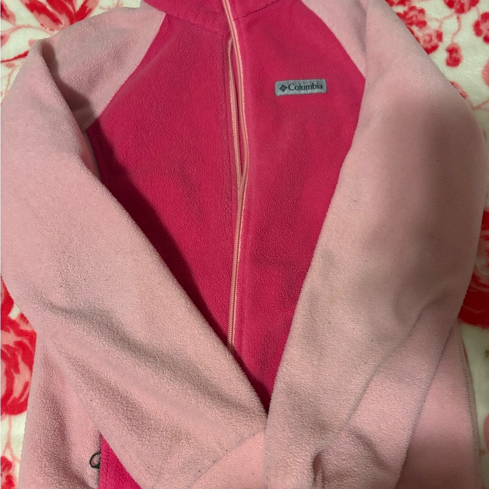 Columbia Two-Tone Pink Fleece Jacket